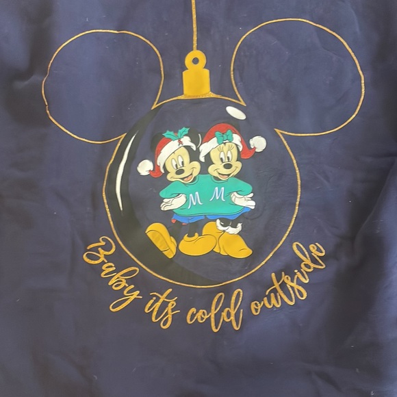 Authentic Disney Merch Navy Oversized Winter Holiday Crew Neck - Picture 2 of 5